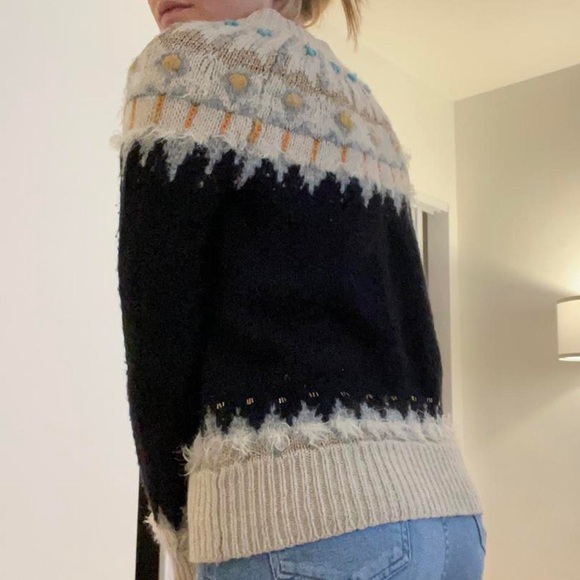 Anthropologie Embellished Fair Isle Sweater - Picture 2 of 3
